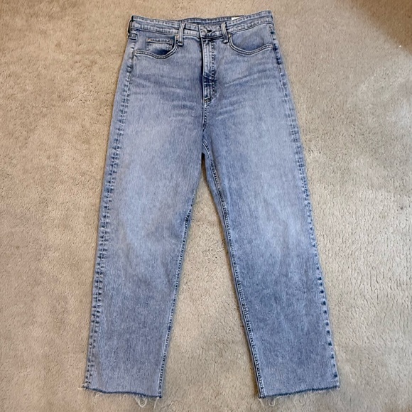 rag & bone Denim - Rag & Bone Jane Super High Rise Ankle Cigarette Jeans Size 33 Dakota Wash EUC